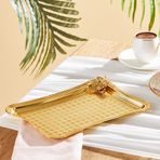 Emsan Leafy Gold Dikdörtgen Tepsi