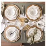 Emsan Lotus Fine Bone Gold 53 Parça 12 Kişilik Yemek Takımı