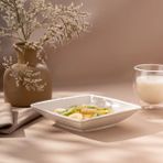 Emsan Pamukkale Kare Çukur Tabak 18 cm - 1 lt - Beyaz