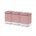 Emsan Plaza 3'lü Golden Pink Büyük Kavanoz
