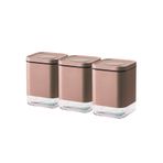 Emsan Plaza Golden Pink Küçük 3'lü Kavanoz Seti