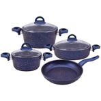 Emsan Premium Blue Pearl 7 Parça Granit Tencere Seti