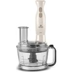 Emsan Pro Multimax 6'sı 1 Arada Çok Amaçlı Mutfak Robotu, Güçlü Motorlu Doğrayıcı, Blender, Mikser ve Rendeleme Seti, Iconic Beige - Bej
