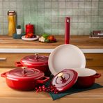 Emsan Red Royal 7 Parça Kırmızı Tencere Seti