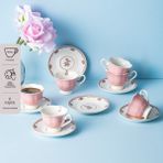 Emsan Romance 6 Kişilik New Bone Kahve Fincan Takımı Pembe 90 ml