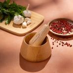 Emsan Rustik Bambu Düz Havan - Ahşap