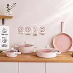 Emsan Swiss Crystal 7 Parça Derin Tencere Seti