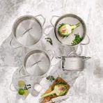 Emsan Yakamoz İndüksiyon Tabanlı 8 Parça Paslanmaz Çelik Tencere Seti