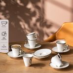 Emsan Zen 6'lı Kahve Fincan Takımı Platin 80 ml