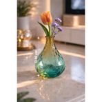 Emsay Store Mini Dekoratif Cam Vazo – Modern Şık Tasarım, Masa & Salon Aksesuarı 12.30 cm