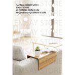 Emsay Store Yeni Nesil Original Bambu Koltuk Kenarı Matı,Koltuk Matı Ahşap Katlanır Kolçak Tepsisi Sehpa 40x29cm