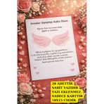 Emtory Gift 20 Adet Anneler Günü Kartı - Anneler Günü Hediyesi - Paketleme Kartı Melek