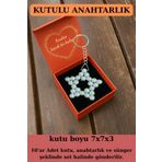 Emtory Home 10 Adet Kutulu Anahtarlık - Kına Hediyesi - Nişan Hediyesi - Nikah Hediyesi - Kırmızı