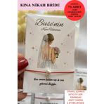 Emtory Home 25 Adet Beyaz Gelinlik Model - Kişiye Özel Şans Bilekliği - Kına Hediyesi - Nikah Hediyesi