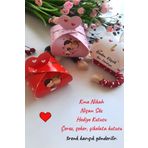 Emtory Home 25 Adet Kırmızı-Pembe-Beyaz Model Kalpli Şeker Kutusu - Kına Hediyesi - Nikah Hediyesi -Çerez Kutusu