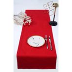 Emtory Home 40x150 Kırmızı Runner, Yılbaşı Masa Runner, %100 Pamuk İnce Kumaş