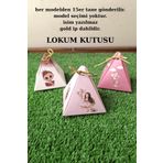 Emtory Home 45 Adet Kız Çocuk Konsept Lokum Kutusu - Mevlid Hediyesi - Doğumgünü Hediyesi - Çikolata Kutusu