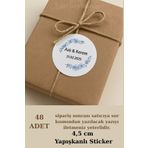 Emtory Home 48 Adet Yuvarlak Kişiye Özel Sticker 4,5 Cm - Söz Sticker - Nişan Sticker Mavimor 1.hamur