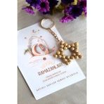 Emtory Home 5 Adet Gold Yaldızlı Anahtarlık - Ramazan Hediyesi - Konsept Hediye