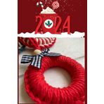 Emtory Home 5 Adet Kırmızı Handmade Renkli Yılbaşı Ağaç Süsü - Yılbaşı Süsü - Christmas Decor
