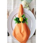 Emtory Home 6 Adet Hasır Halkalı Otantik Limonlu Peçete Yüzüğü Sarı