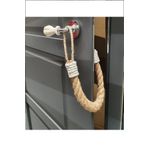 Emtory Home Kapı Stopu - Otantik Beyaz Jüt Halat Kapı Stopu - Door Stopper
