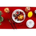 Emtory Home Kırmızı Yılbaşı Masa Runner Pamuk İnce Kumaş Dikdörtgen Şekil Tüylenme Yapmaz - 40 x 150 cm