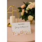 Emtory Home Kuru Çiçekli Nişan Masa Kartı Çift Yön Baskı - 11x16cm - İsme Özel - Nişan Kartı - Nikah Kartı