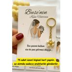 Emtory Home Papatya | 15 Adet Gelin Model Papatya Anahtarlık - Nikah Hediyesi Kına Hediyesi - 75 Kişisel