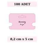 Emtory Home Pembe For You Accessory - 100 Adet Kolye Kartı - Bileklik Kartı - Takı Kartı - Paketleme Kartı