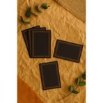 Emtory Home Siyah 50 Adet Gold Çerçeveli Not Kartı - 8x5cm - Hediye Paketleme Kartı - Kalın Kart