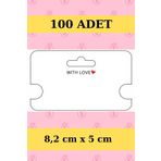 Emtory Home With Love - 100 Adet Kolye Kartı - Bileklik Kartı - Takı Kartı - Paketleme Kartı