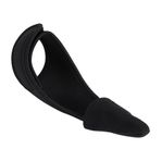 EMUKOEP Açık Balıkçılık İçin Siyah Rahat Tek İşaret Parmağı Koruyucu Unisex Elastik Bant Eldiven