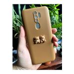 Emybox Oppo A5 / A9 2020 Uyumlu Silikon İçi Kadife Lansman Sevimli Ayıcıklı Tasarım Telefon Kılıfı,Kahverengi Tek Ebat