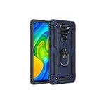 Emybox Redmi Note 9 Yüzük Stantlı Kamera Korumalı Köşe Korumalı Armor Tank Zırh Telefon Kılıfı Kapak,Laci Tek Ebat