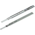 En 43 mm Frenli Teleskopik Bilyalı Çekmece Rayı Kaplamalı - 45 cm (4 Takım) - Metalik Gri