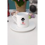 En Cool Baba Babaya Hediye Türk Kahvesi Fincanı Beyaz - 1 Adet - 70 ml