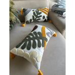 En Gözde Home Punch Nakışlı 2 Adet Kırlent Kılıfı - 30 x 50 cm - Ekru Krem