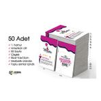 En güzel Hediye İnformal 50 Adet Çizgisiz Mini Not Defteri 9x13 cm 1.Hamur Amerikan Cilt 50 Sayfa