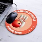 En Iyi Bowling Oyuncusu Isme Özel Yuvarlak Mousepad - Beyaz