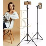 En Siga Tripod 2.1 mt 360 Döner Başlıklı Telefon Tutucu Ring Light Metal Işık Stüdyo Lamba Ayağı