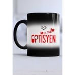 En Tatlı Optisyen Hediye Kupa Bardak Sihirli - Siyah