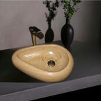 En Trend 11 Gamze Klasik Traverten Çakıl Tasarım Mini Lavabo-188 - Gri