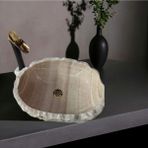 En Trend 11 Jale Onyx Mermer Oval Lüks Lavabo-244 - Gri