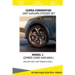 En Uygun Filtre Cupra Formentor Jant Kaplama Sticker Set - Kolay Uygulama-Uzun Ömürlü-Estetik Görünüm