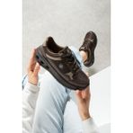 EN7 Kahverengi Kadın Erkek Unisex Sneaker Kalın Taban Konforlu Günlük Spor Ayakkabı 511