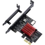Enachanrited Pcıe USB 3.1 Gen2 Tip-E Genişletme Kartı, 10 Gbps Pcı Express 3.0 1x - 20PIN Ön Panel C Tipi Konektör Windows 10/8 Için (Yurt Dışından) - Siyah