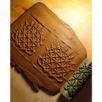 Enb Ceramic10 cm Güneş Kursu Seramik-Polimer Kil- Kurabiye Kalıbı Desen Oklavası Doku Rulosu - 1 Adet