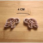 Enb Ceramic4 cm Kaplumbağa Seramik & Polimer Kil Kalıp Küpe Kalıbı