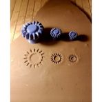 Enb CeramicGüneş Desenli 3 Lü Seramik&polimer Kil&kurabiye Kalıbı - 1